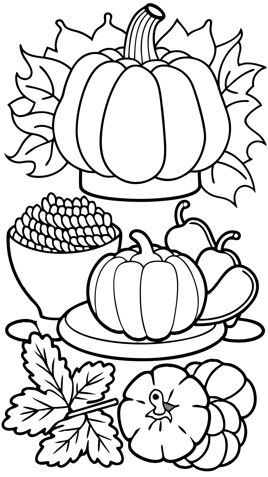 coloriages imprimables pour Thanksgiving